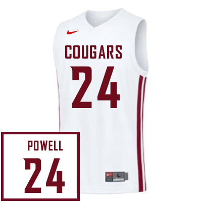 Men #24 Justin Powell Washington State Cougars College Basketball Jerseys Sale-White